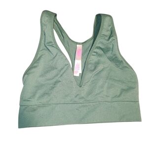 PINK GREEN SPORTS BRA SIZE MEDIUM